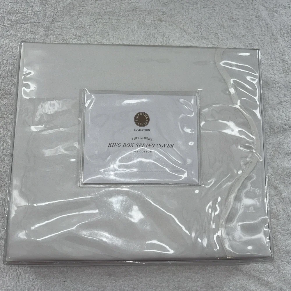 Martha Stewart Collection Fine Linens King Box‎ Spring Cover 100% Cotton NWT